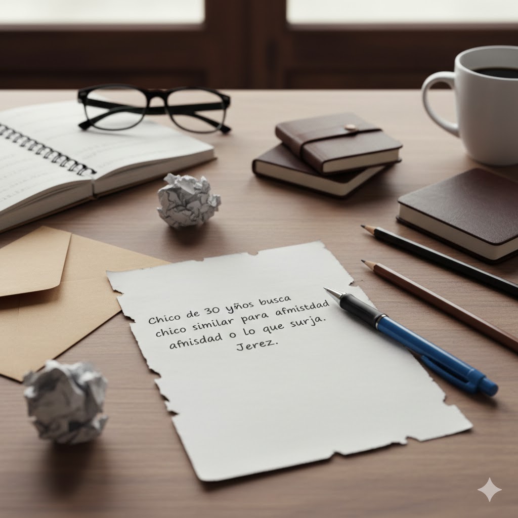 Anuncio antiguo de contactos en periódico Cambalache años 90.